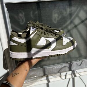 Nike Olive and White Athletic Shoes